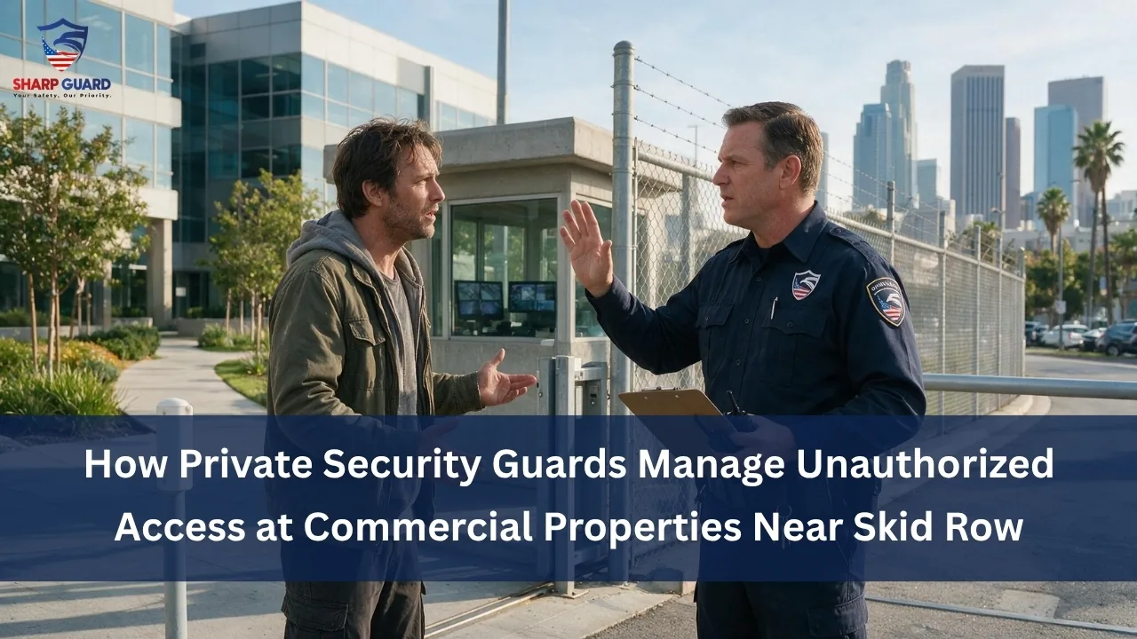 Private Security Guards Manage Unauthorized