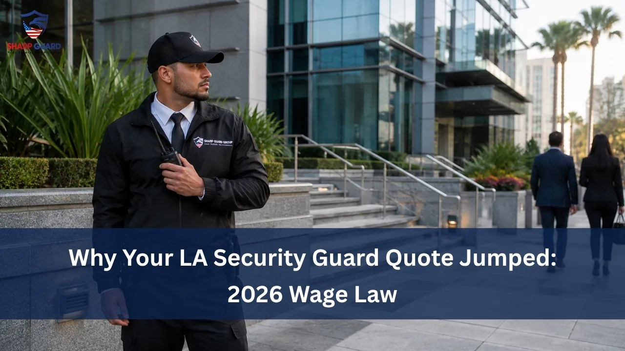 security guard cost Los Angeles 2026 minimum wage